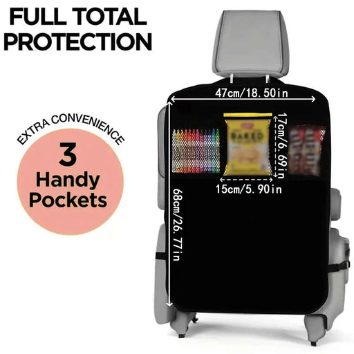 Coprisedile posteriore per auto con 3 tasche portaoggetti