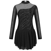 Ragazze Figura Pattinaggio su ghiaccio Vestito da balletto Palcoscenico Costume di - immagine 18