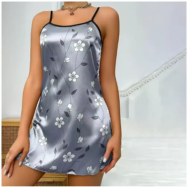 Indumenti da notte donna vestiti per la casa Sexy camicia con stampa floreale - immagine 12