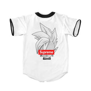 Maglia da Baseball Bianca Stile Supreme con Stampa 3D Unisex Casual Streetwear a - immagine 2