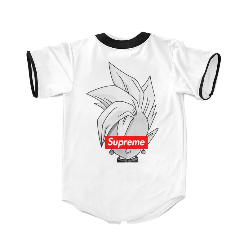Maglia da Baseball Bianca Stile Supreme con Stampa 3D Unisex Casual Streetwear a - immagine 2