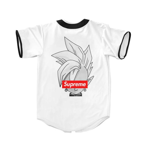 Maglia da Baseball Bianca Stile Supreme con Stampa 3D Unisex Casual Streetwear a - immagine 2
