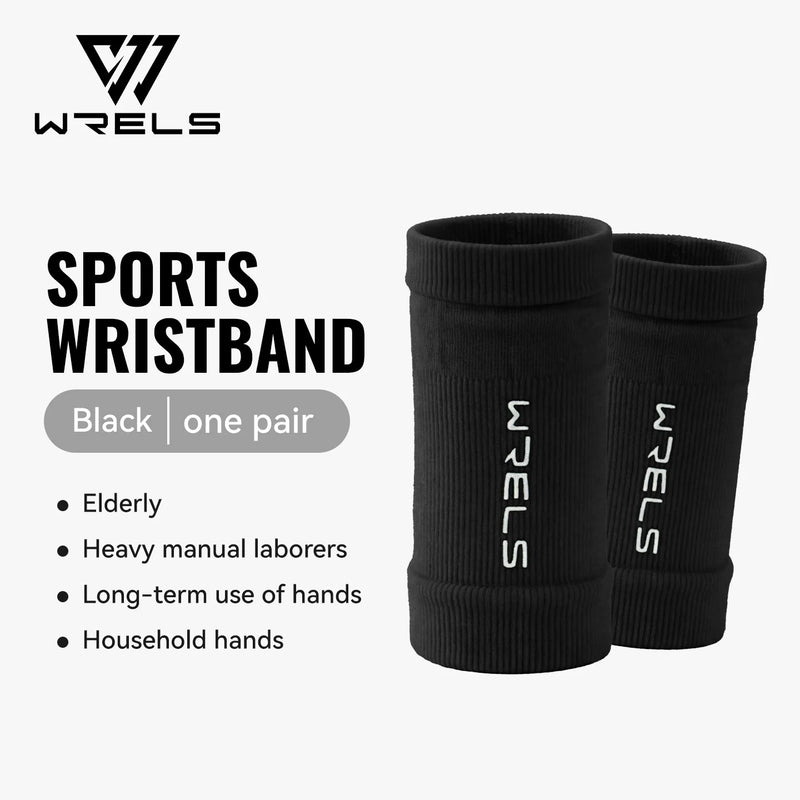 WRELS 1 Paio di Manicotti Compressivi per Polso Supporto - 1Pair Black - immagine 2