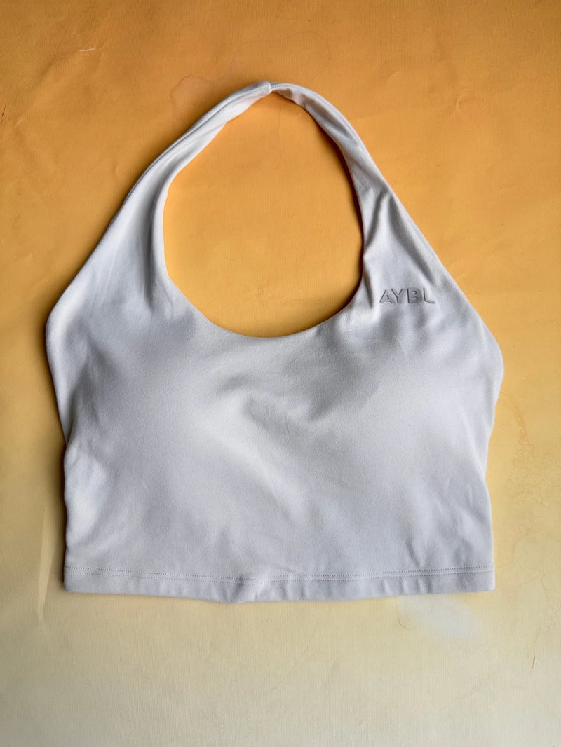 AYBL Top da yoga con scollo all'americana e pantaloncini da 2 pollici per fitness, palestra e allenamento Pilates — Tessuto delicato sulla pelle