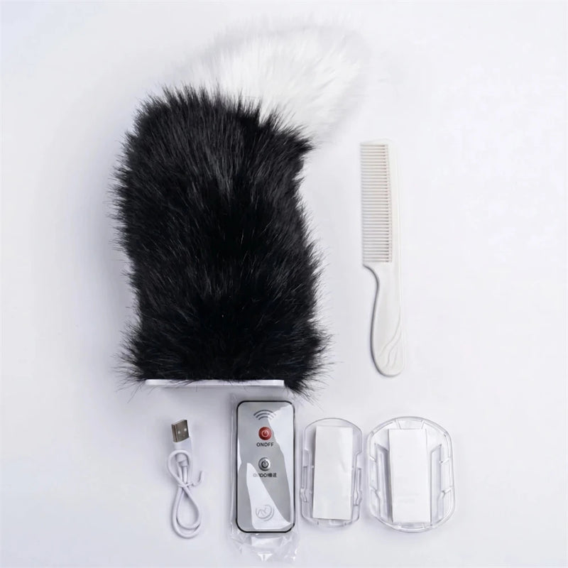 Coda Elettrica Oscillante per Auto, Simpatico Ornamento Peluche in Movimento per Interni ed Esterni Auto, Decorazione Scooter con Telecomando