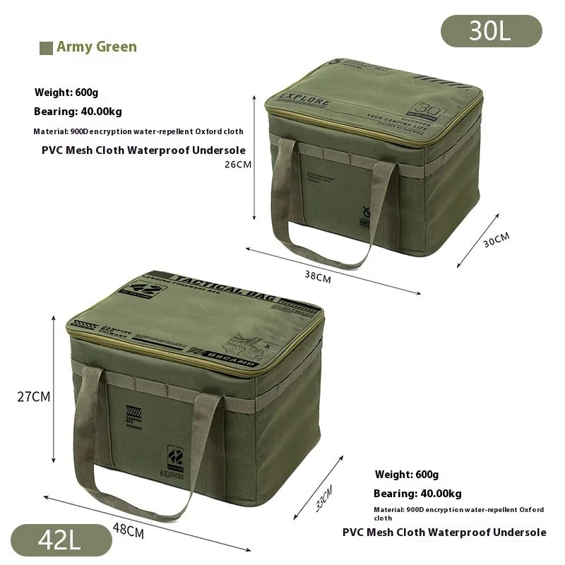 Borsa Tattica Campeggio 30-42L – Organizer Outdoor Impermeabile con Scomparti Modulari per Picnic e Attrezzatura - Campeda