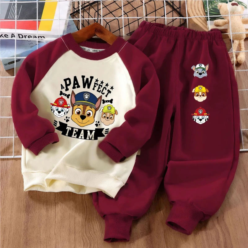Set 2 Pezzi PAW Patrol per Bambini: Felpe con Stampa e Cuciture a - RED 90(9-12M) - immagine 19