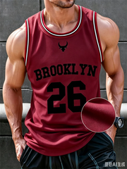 Canotta da basket Brooklyn n.26 con scollo a O tessuto ad asciugatura rapida - immagine 7