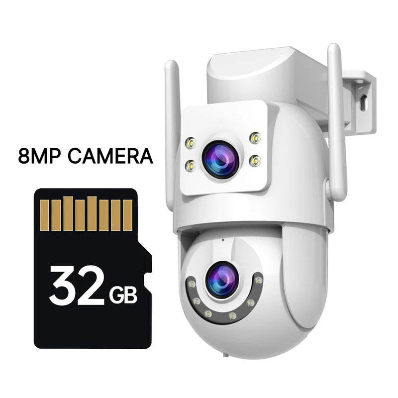 Jooan 4K 8MP HD Wifi PTZ Telecamera Esterna 5G Dual Lens Telecamere IP - 8MP e 32G SD Spina americana - immagine 10
