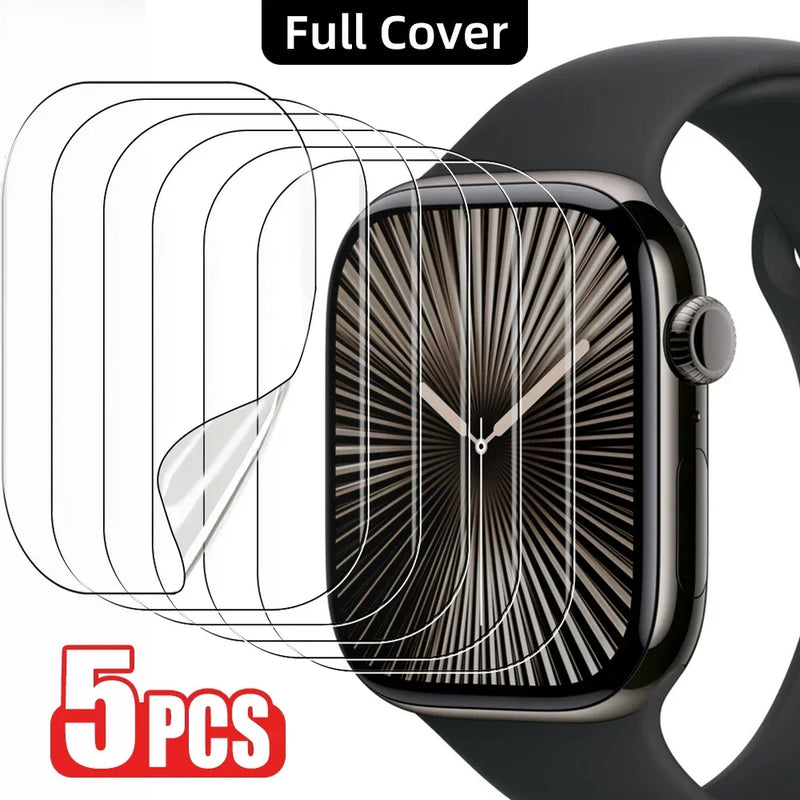 5PCS Pellicola protettiva per Apple Watch Protezione schermo 49mm Accessori 40mm 44mm 45mm 41mm Serie 10 46mm 42mm 9 8 7 Se Ultra 2