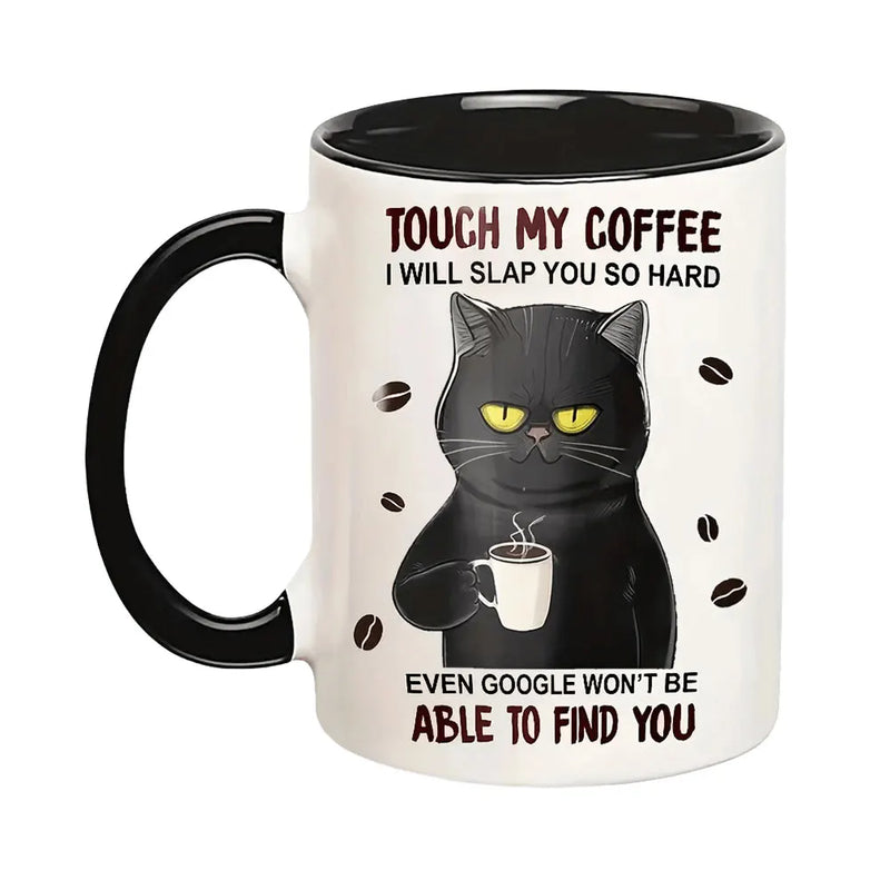 Tazza da tè pomeridiano per gatti da 11 once tazza da caffè multifunzionale in ceramica tazza da caffè in porcellana tazza da caffè tazza da caffè per gli amanti dei gatti
