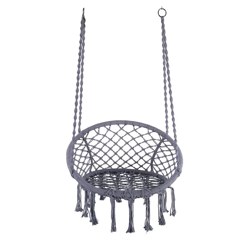 Sedia a dondolo per il tempo libero Corda di cotone intrecciata in stile nordico Camera da letto di casa Sedia pigra Sedia da giardino per esterni Sedia rilassante Sedie da spiaggia