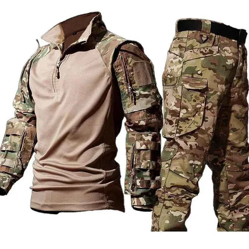 Tute mimetiche Camicie tattiche Set da allenamento Multi-tasca Army Multicam Uniformi