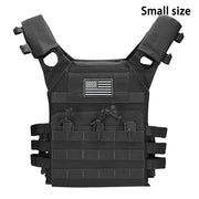 Gilet da allenamento per esterni MOLLE (incluso emblema bandiera americana) con - immagine 2