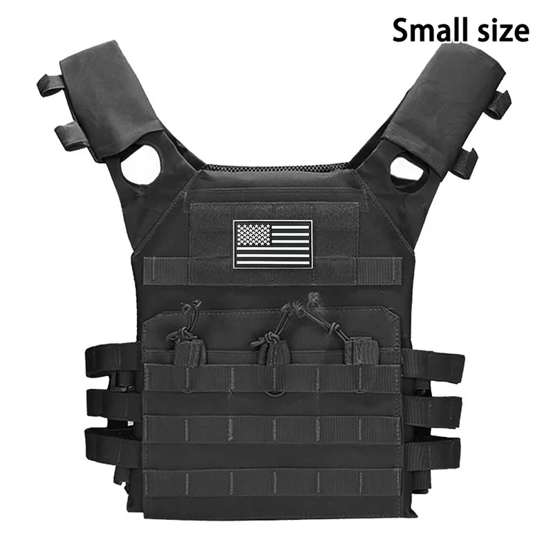 Gilet da allenamento per esterni MOLLE (incluso emblema bandiera americana) con - immagine 2