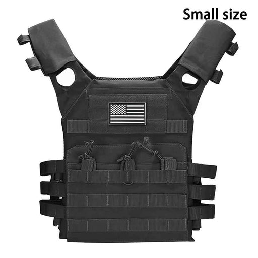 Gilet da allenamento per esterni MOLLE (incluso emblema bandiera americana) con