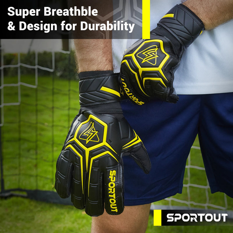 Guanti da Portiere Bambini SPORTOUT – Grip in Lattice 4 mm con Protezione Dita e Traspiranti - Campeda