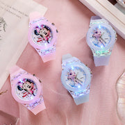 Simpatici orologi per bambini di Topolino Minnie con cinturino in silicone luce flash - immagine 2