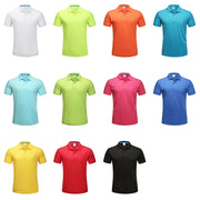 Polo da Golf traspirante ad asciugatura rapida T-Shirt uomo estiva a maniche corte - immagine 2