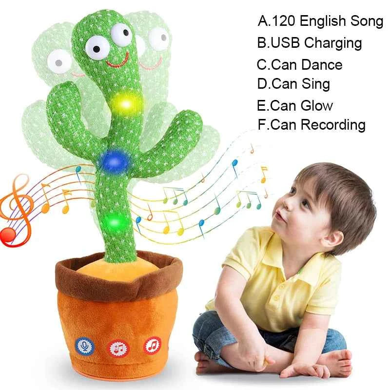 Bambini che ballano cactus parlante giocattoli interattivi parlanti soleggiati cactus peluche elettronico decorazione della casa per bambini regali di Natale