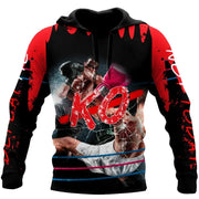 Felpa con cappuccio da boxe stampa 3D di moda abbigliamento uomo sportivo Pop - immagine 5