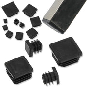 10 pezzi di plastica quadrata nera tappo terminale sbollitura tubo inserto accessori