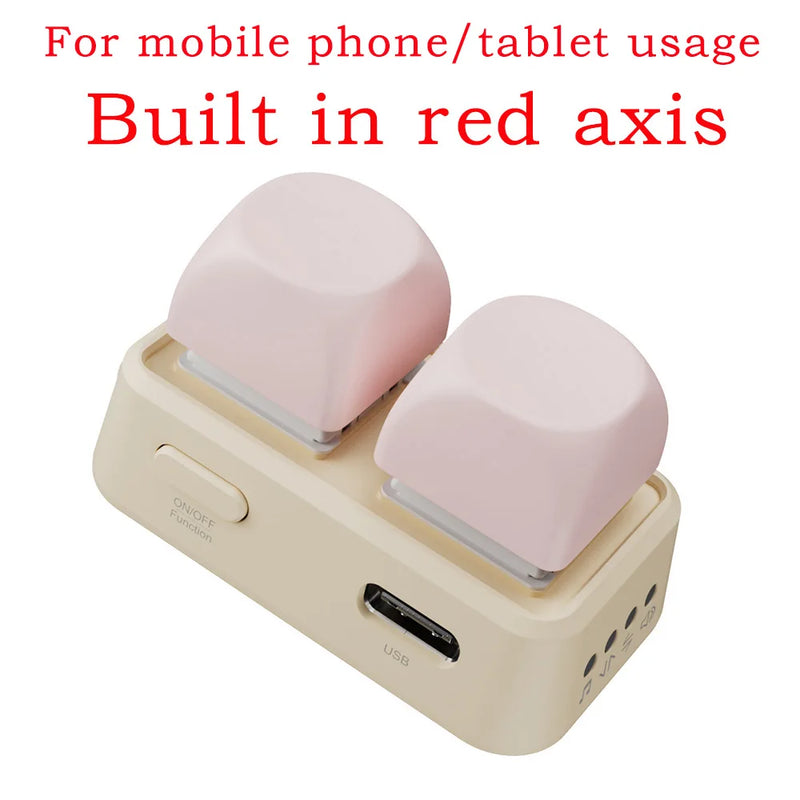 2025 Tastiera Doppio Pulsante E-book Page Turner Per Tablet Telefono Mobile Blue Tooth Telecomando Scorri Visi brevi per Android/IOS