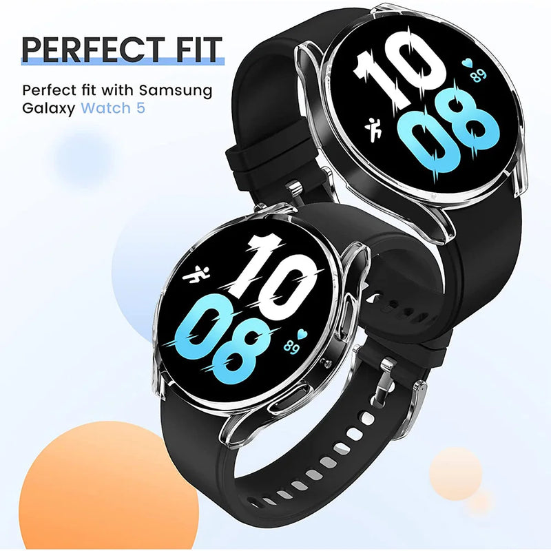 Adatto per Samsung Galaxy Watch 4 5 6 7 40mm 44mm Custodia protettiva antiurto e resistente ai graffi in materiale morbido completamente coperto