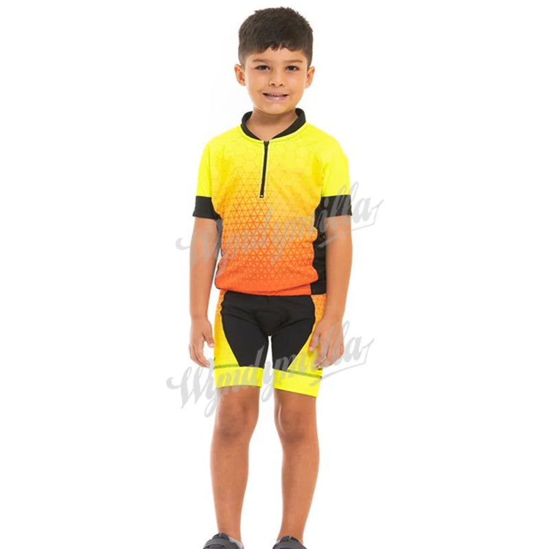 Maglia da Ciclismo per bambini Set abbigliamento estivo ragazzi MTB Ropa bici tuta - 6 4T - immagine 31