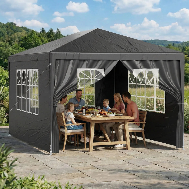 Gazebo LOEFME 3x4m per Esterni Ideale Giardino Fai-da-te - immagine 4