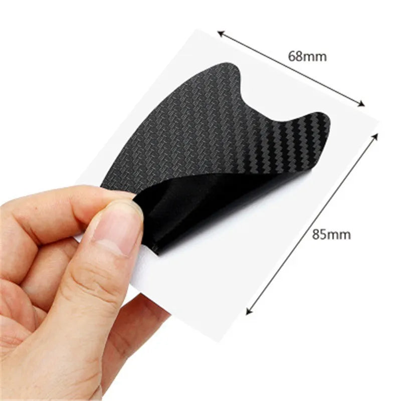 Adesivi Protezione Maniglie Auto 4 Pezzi – Pellicola Antigraffio in PVC Effetto Fibra di Carbonio, Copertura Portiera Universale - Campeda