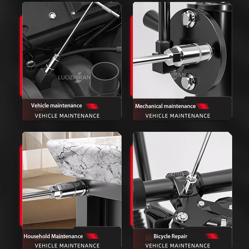 Chiave a Bussola con Impugnatura a T 6-19mm, Chiave Esagonale Estesa di Grado Industriale, Utensile Manuale a Forma di T per Riparazione Auto, Bici, Macchinari e Uso Domestico