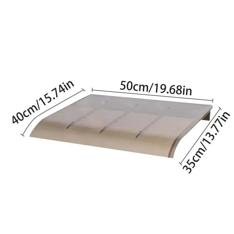 Tettuccio invisibile per porta d'ingresso 40x40 cm finestra PC resistente - immagine 8