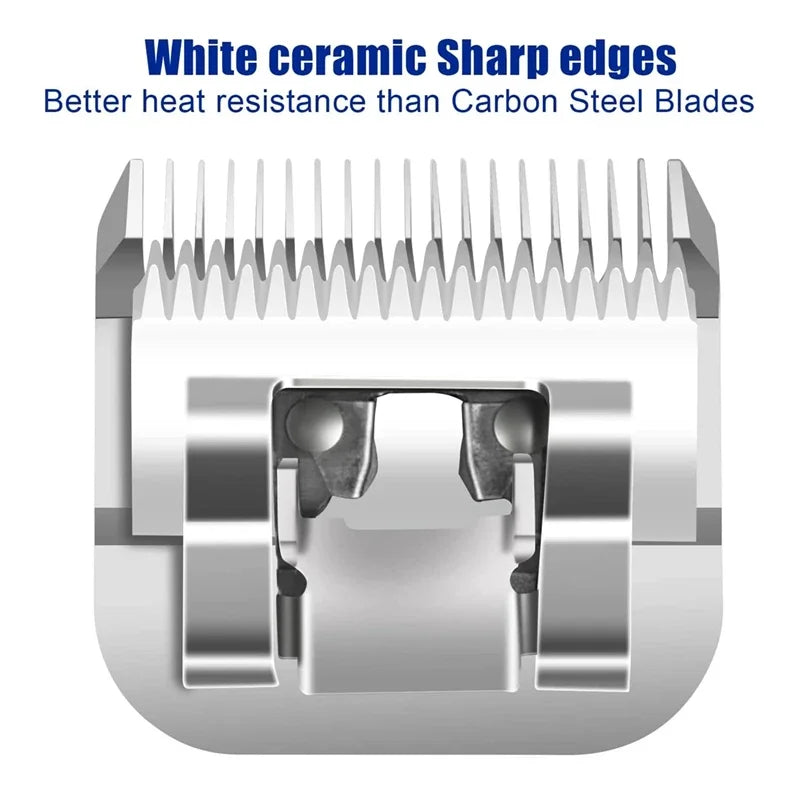 Lama in ceramica staccabile per cani e gatti compatibile con Andis,Oster A5 e 76, tagliapeli per animali serie Wahl KM 10