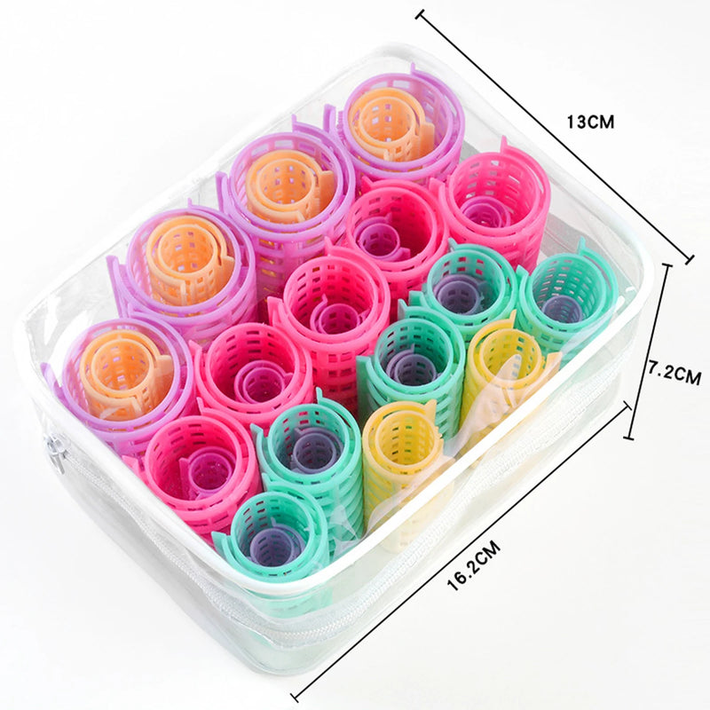 30 pezzi set di rulli per capelli bigodini per parrucchieri autoportanti strumento per acconciatura riccia fai da te bigodini leggeri per donne bigodino per capelli