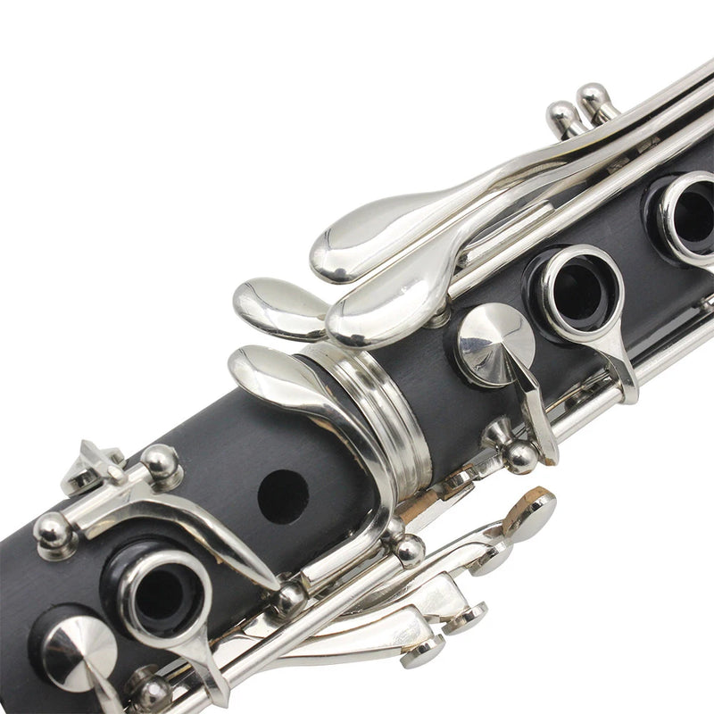 Clarinetto Professionale Bb 17 Tasti in Bachelite Strumento a fiato elegante e completo con custodia e accessori inclusi
