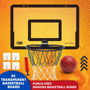 Mini Canestro Basket Bambini da Interno – Set Gioco con Supporto da Parete Senza Fori - Campeda