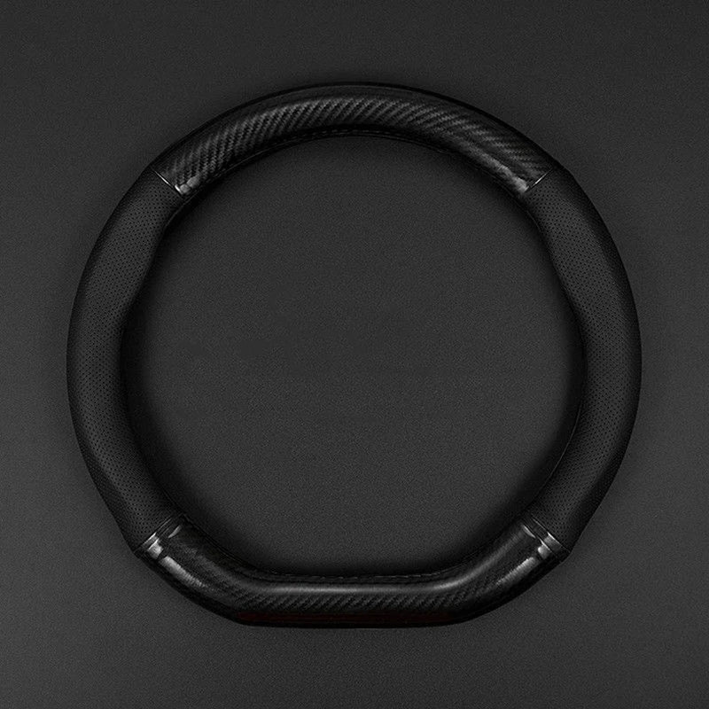 Coprivolante Auto Antiscivolo 38cm – Pelle Microfibra Effetto Carbonio, Comfort e Stile - Campeda