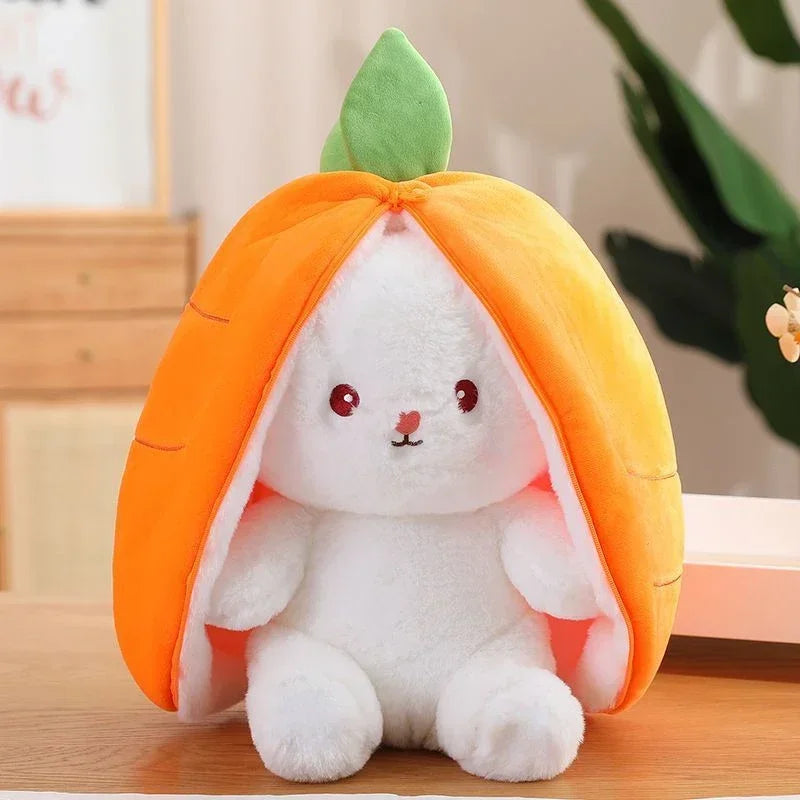 Coniglio peluche fragola carota 25 cm farcito creativo per bambini, regalo di compleanno coccoloso