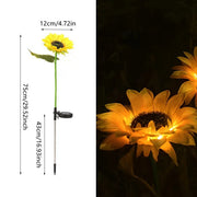 Lampada da giardino per esterni a LED solare girasole IP65 impermeabile percorso - Warm-1 Head