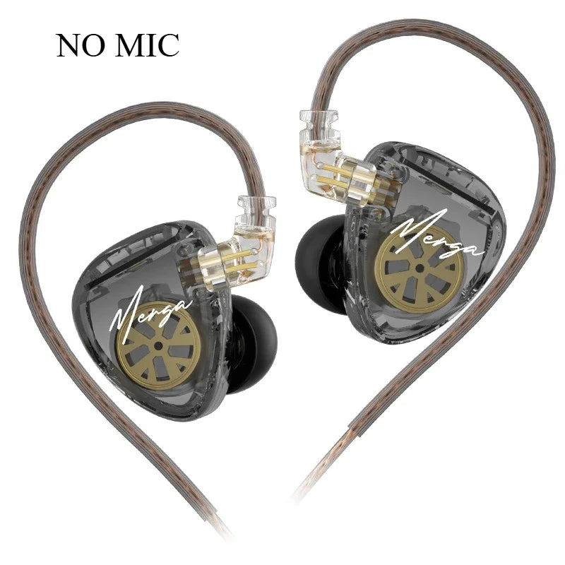 KZ Merga HIFI Auricolari in-ear cablati Driver quad-driver Driver dinamico doppio Uscita audio Sintonia ad alta risoluzione con cavo staccabile