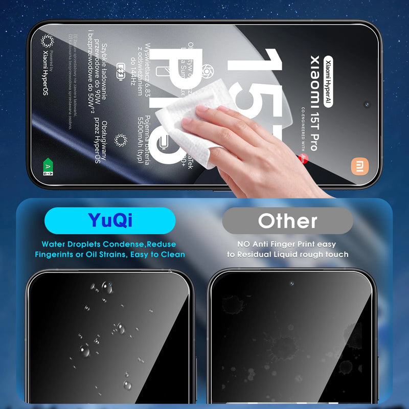 Proteggi schermo per Xiaomi 15T Pro Vetro temperato HD 9H Custodia trasparente antigraffio