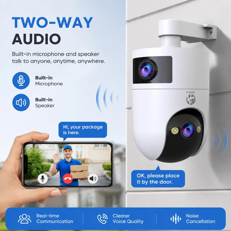 Telecamera IP WiFi 4K da Esterno JOOAN con Doppio Schermo - immagine 5