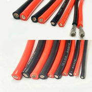 Cavo in silicone ultra morbido resistente alle alte temperature 6 8 10 12 14 16 18 20 22 24 26 28AWG rosso nero