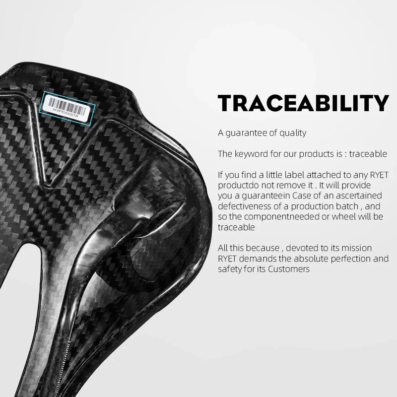 RYET Sella per bicicletta stampata in 3D 120g Cuscino carbonio 250x140mm Sedile bici - immagine 3