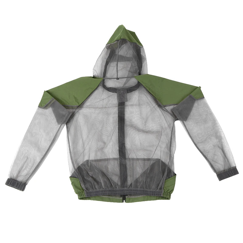 Outdoor Mosquito Repellent Suit Bug Jacket Mesh abiti con cappuccio pesca giacca da - immagine 4