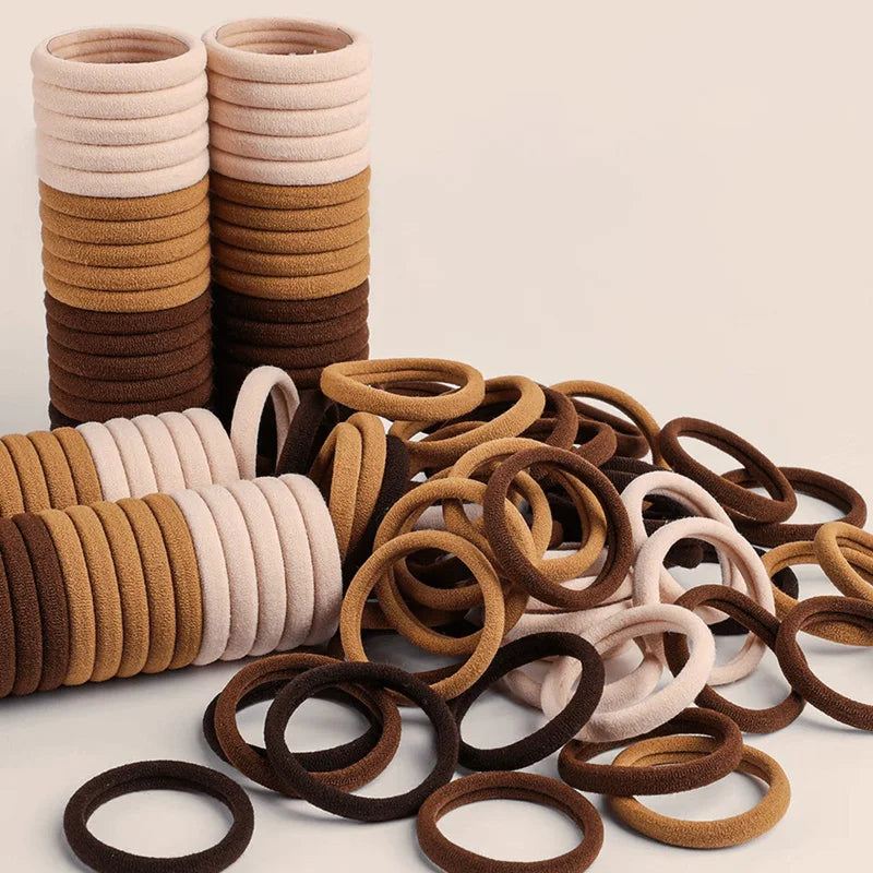 50/100 Pezzi Elastici Neri per Capelli Fasce Elastiche ad Alta Elasticità - immagine 5