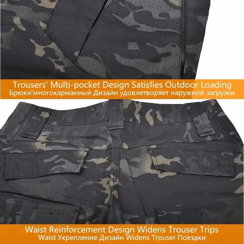 Kit tattici Tute mimetiche da esterno per uomo Uniforme combattimento Pantaloni - immagine 6