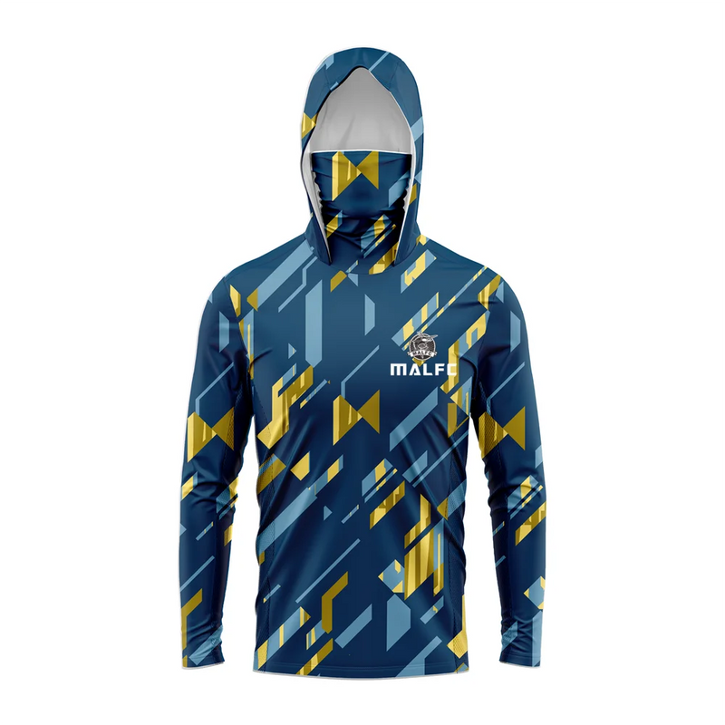 MALFC Camicia da pesca con cappuccio uomo maglietta a maniche lunghe protezione UV - immagine 20