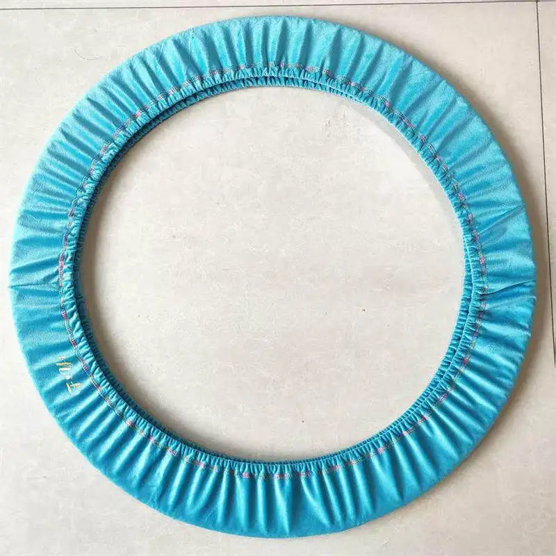 Copertura per Cerchio da Ginnastica Ritmica in Velluto Dorato - Light blue Diameter 60--65 - immagine 4